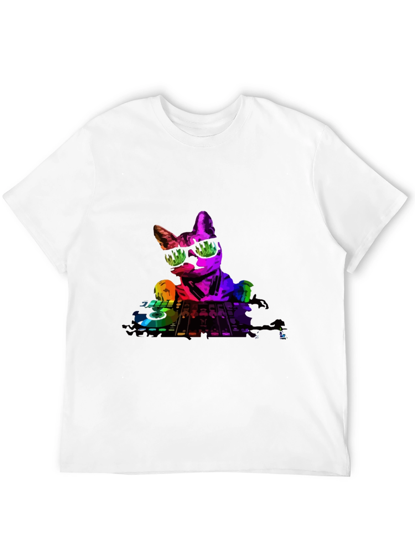 DJ Cat Graphic T-Shirt - Cool Music Lover Tee