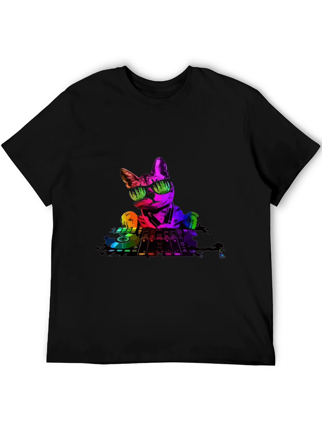 DJ Cat Graphic T-Shirt - Cool Music Lover Tee