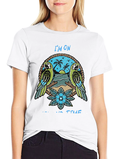 Island Time Graphic Tee - Parrot Paradise T-Shirt