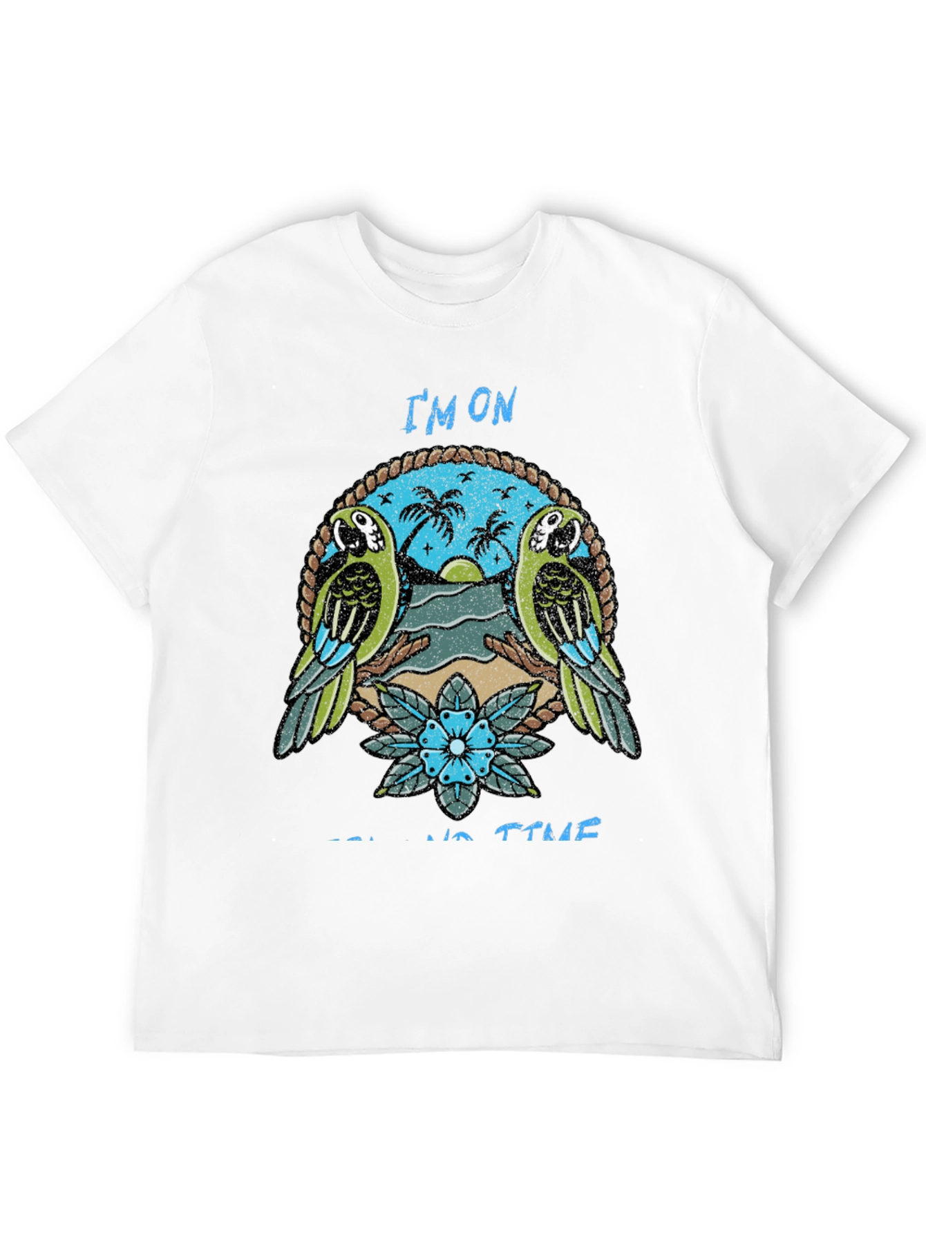 Island Time Graphic Tee - Parrot Paradise T-Shirt