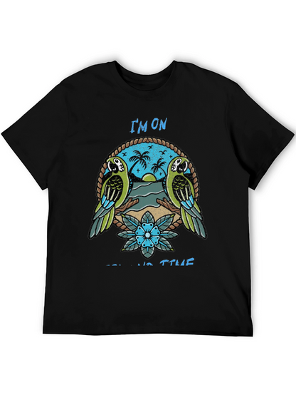 Island Time Graphic Tee - Parrot Paradise T-Shirt