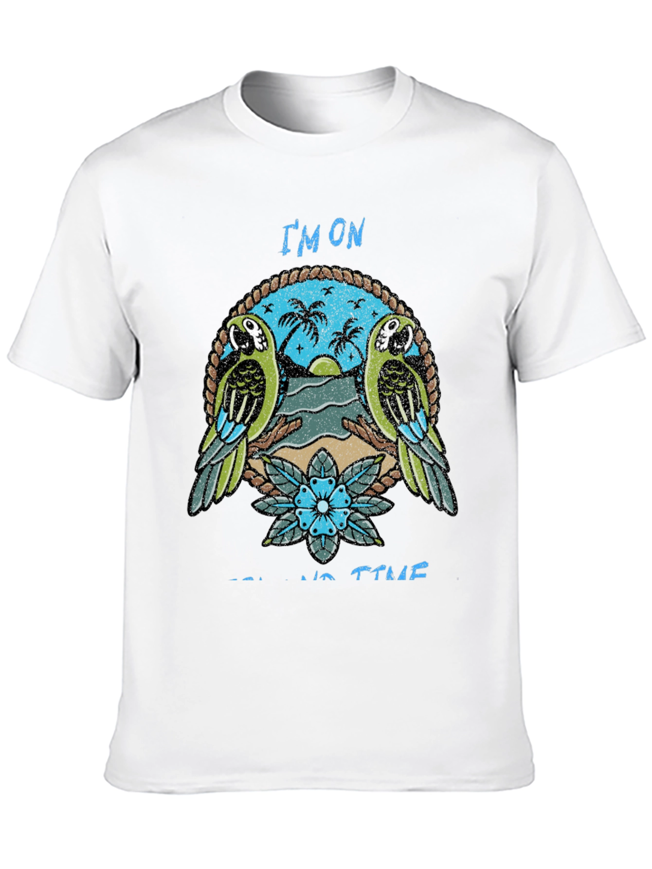 Island Time Graphic Tee - Parrot Paradise T-Shirt