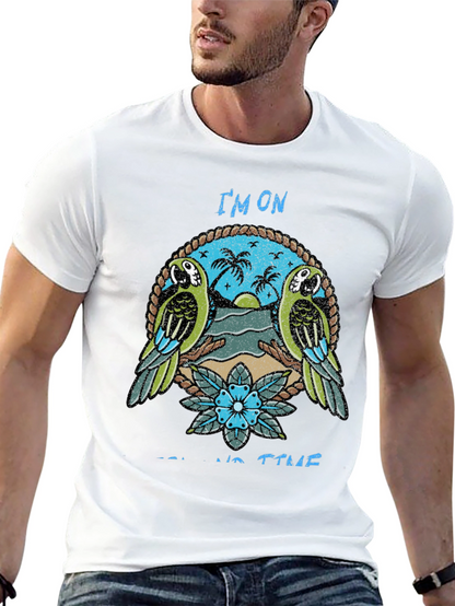 Island Time Graphic Tee - Parrot Paradise T-Shirt