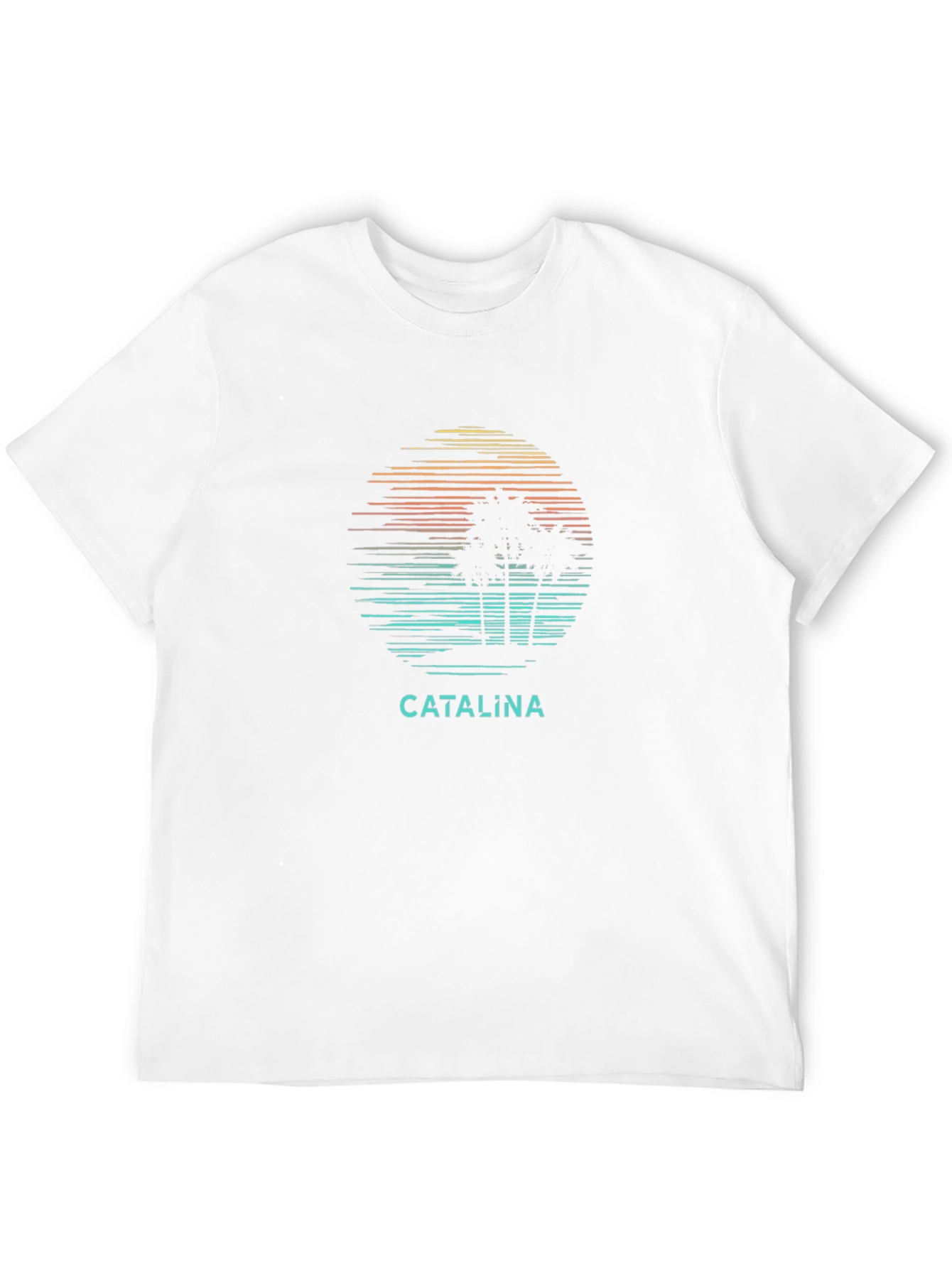 Catalina Palm Tree Sunset Graphic Tee - Black