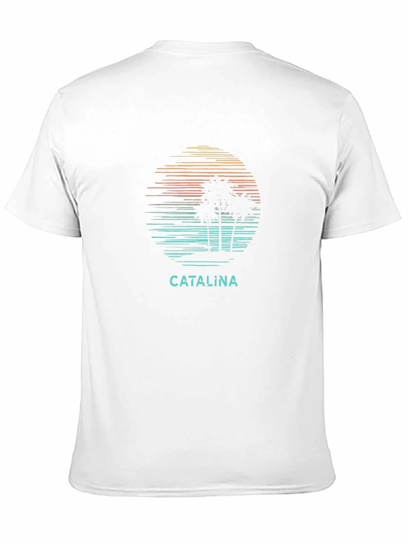 Catalina Palm Tree Sunset Graphic Tee - Black
