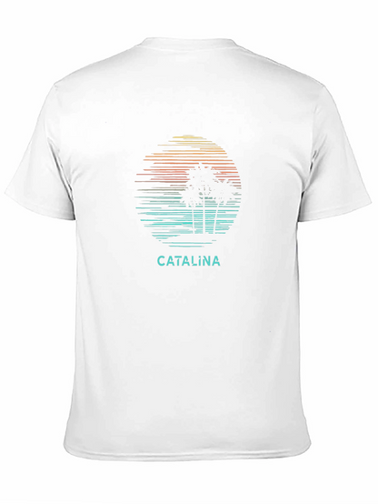 Catalina Palm Tree Sunset Graphic Tee - Black