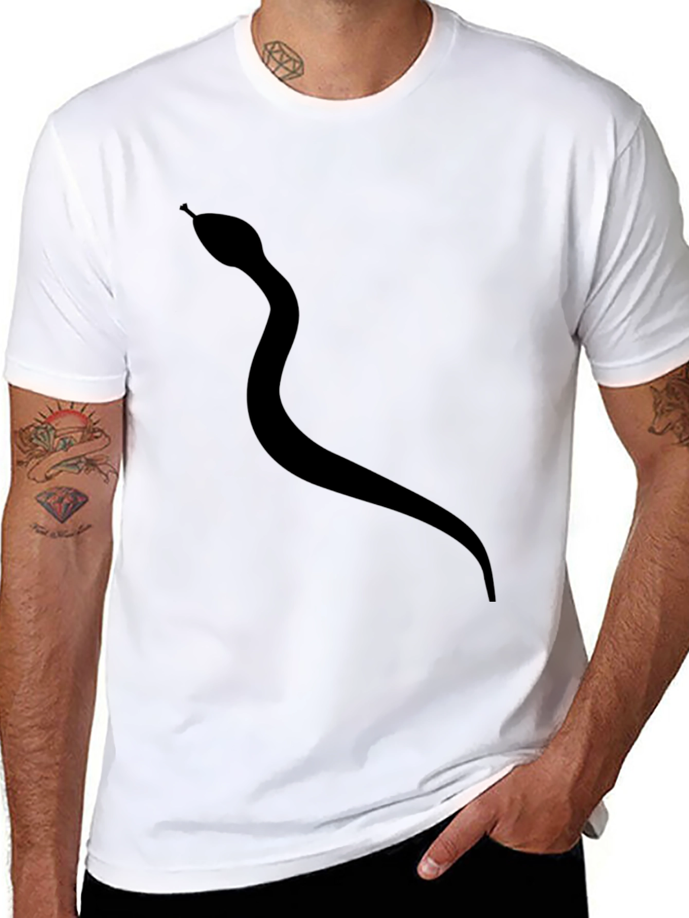 Snake Graphic Tee - Mens Black T-Shirt