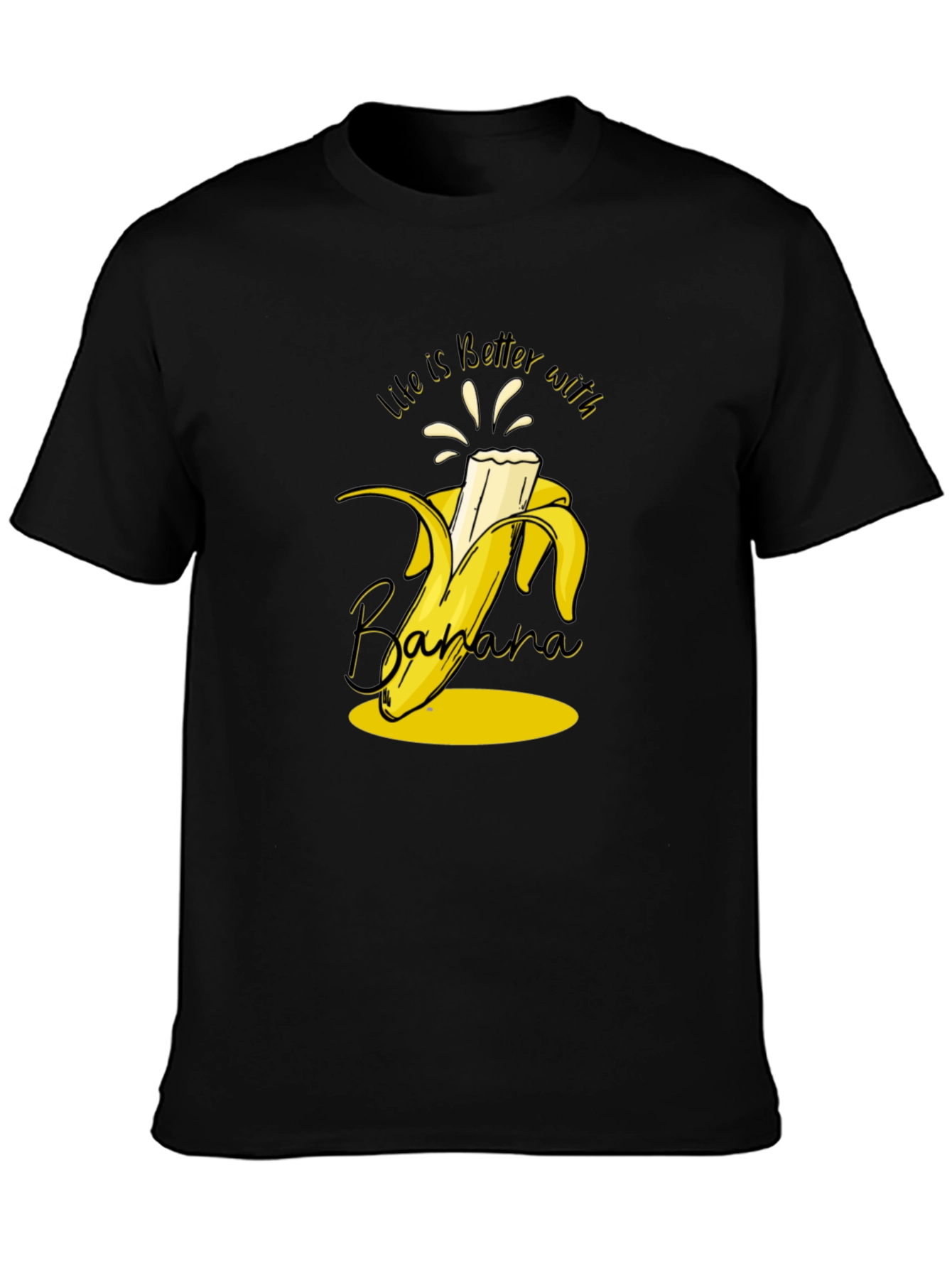Life is Better with Banana T-Shirt - Black