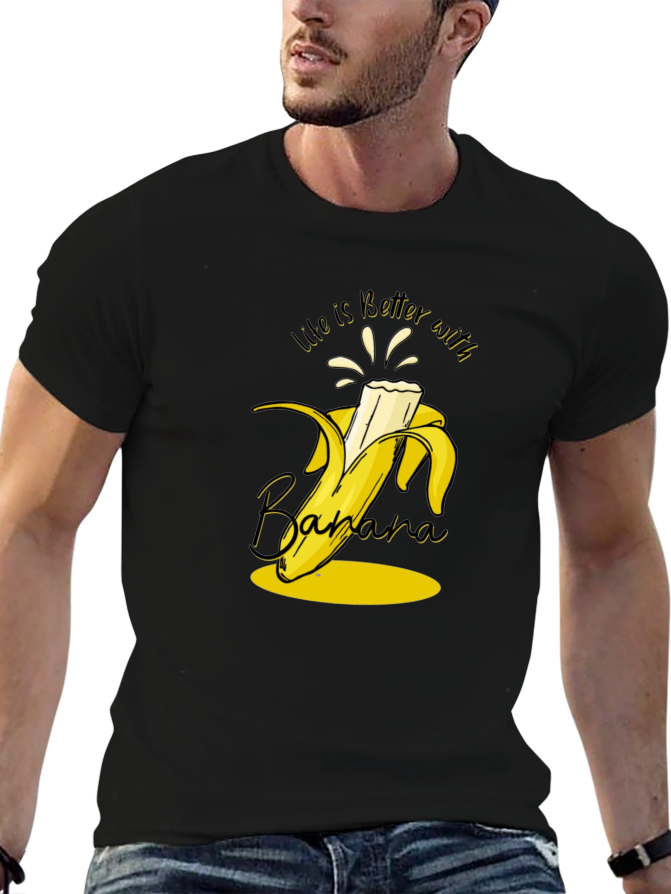Life is Better with Banana T-Shirt - Black