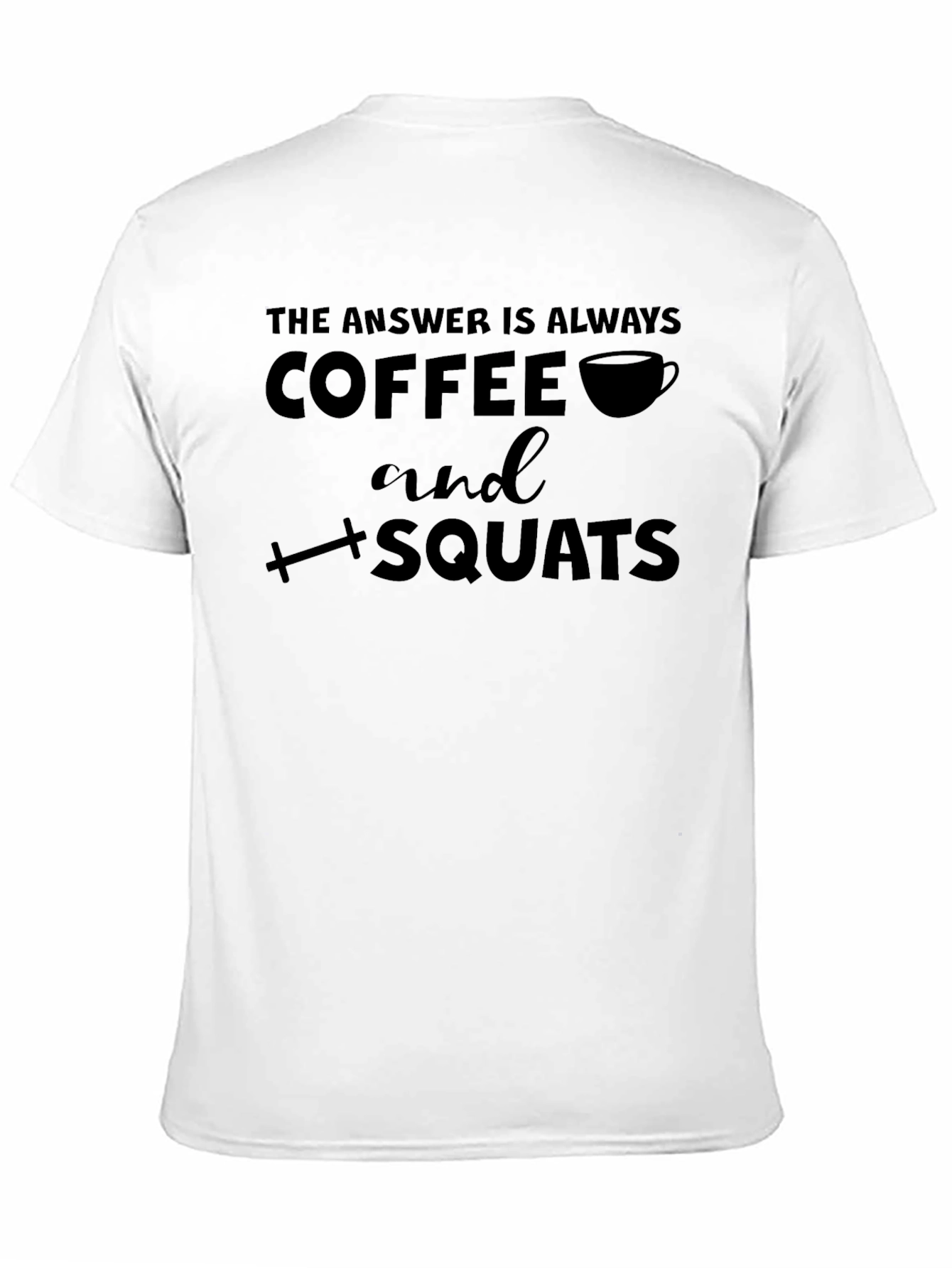 Coffee and Squats Black Graphic T-Shirt