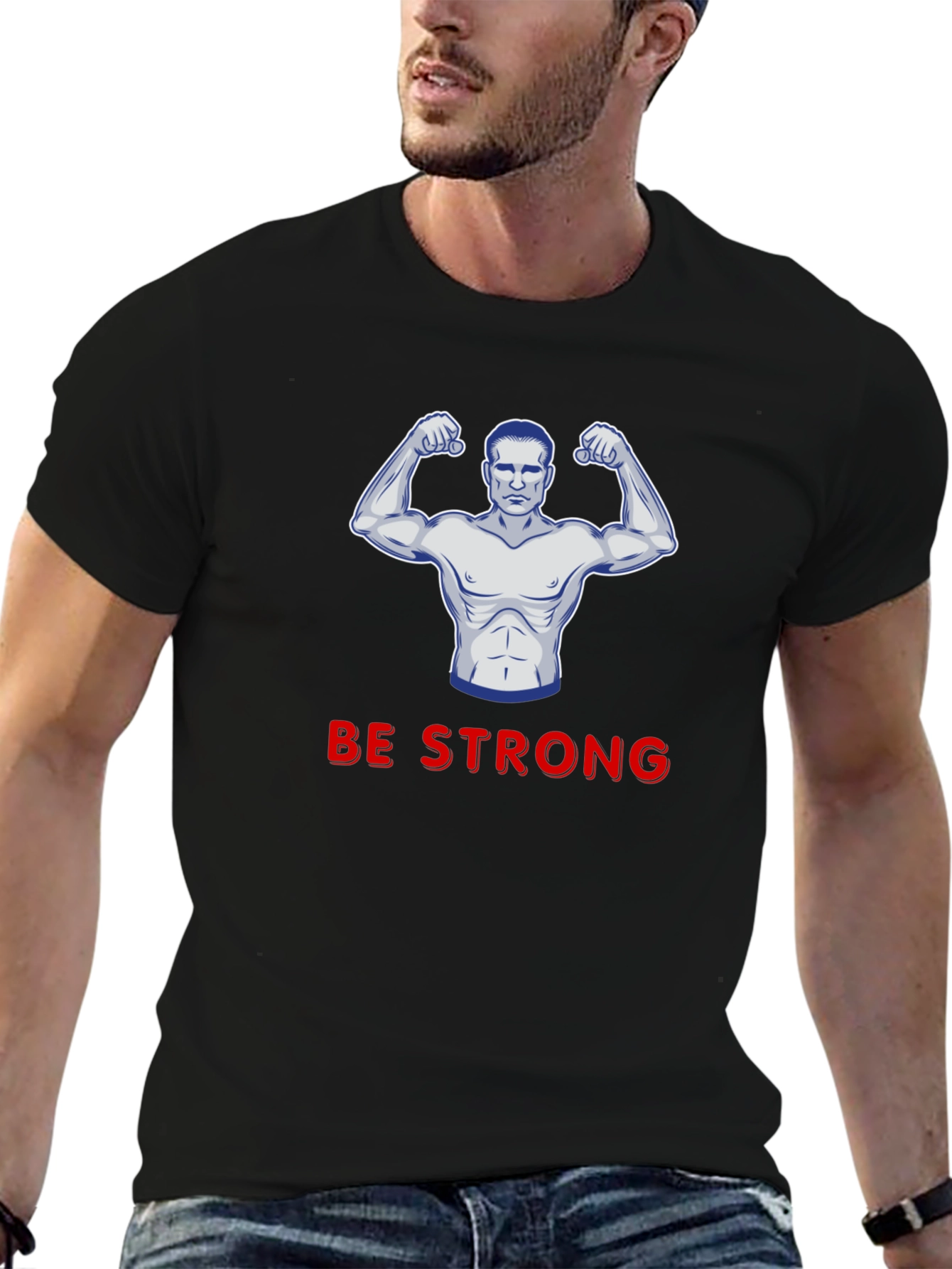 Be Strong Graphic T-Shirt - Black
