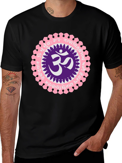 Om Mandala Graphic Black T-Shirt