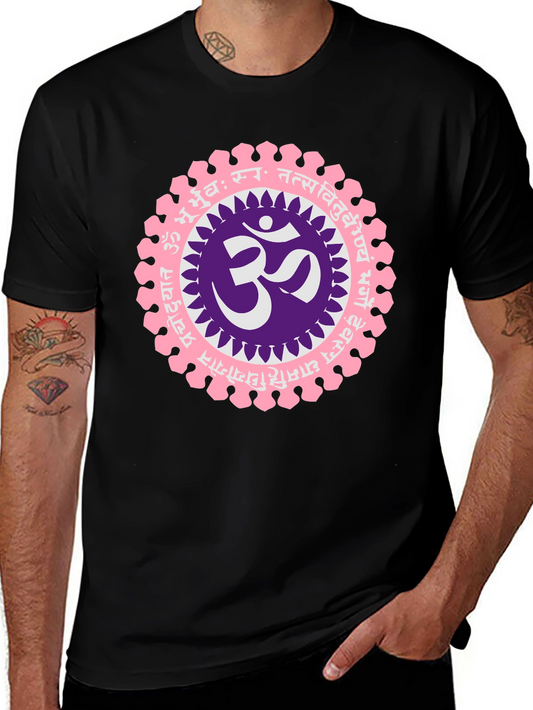 Om Mandala Graphic Black T-Shirt