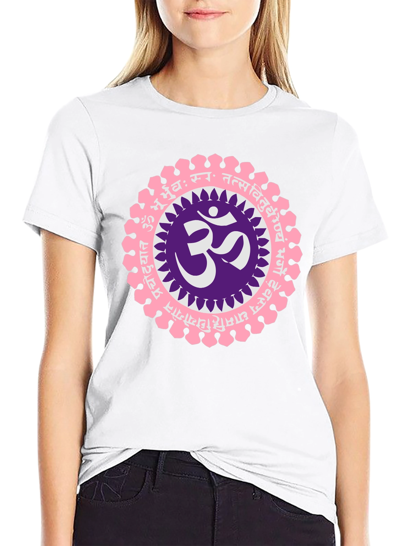 Om Mandala Graphic Black T-Shirt