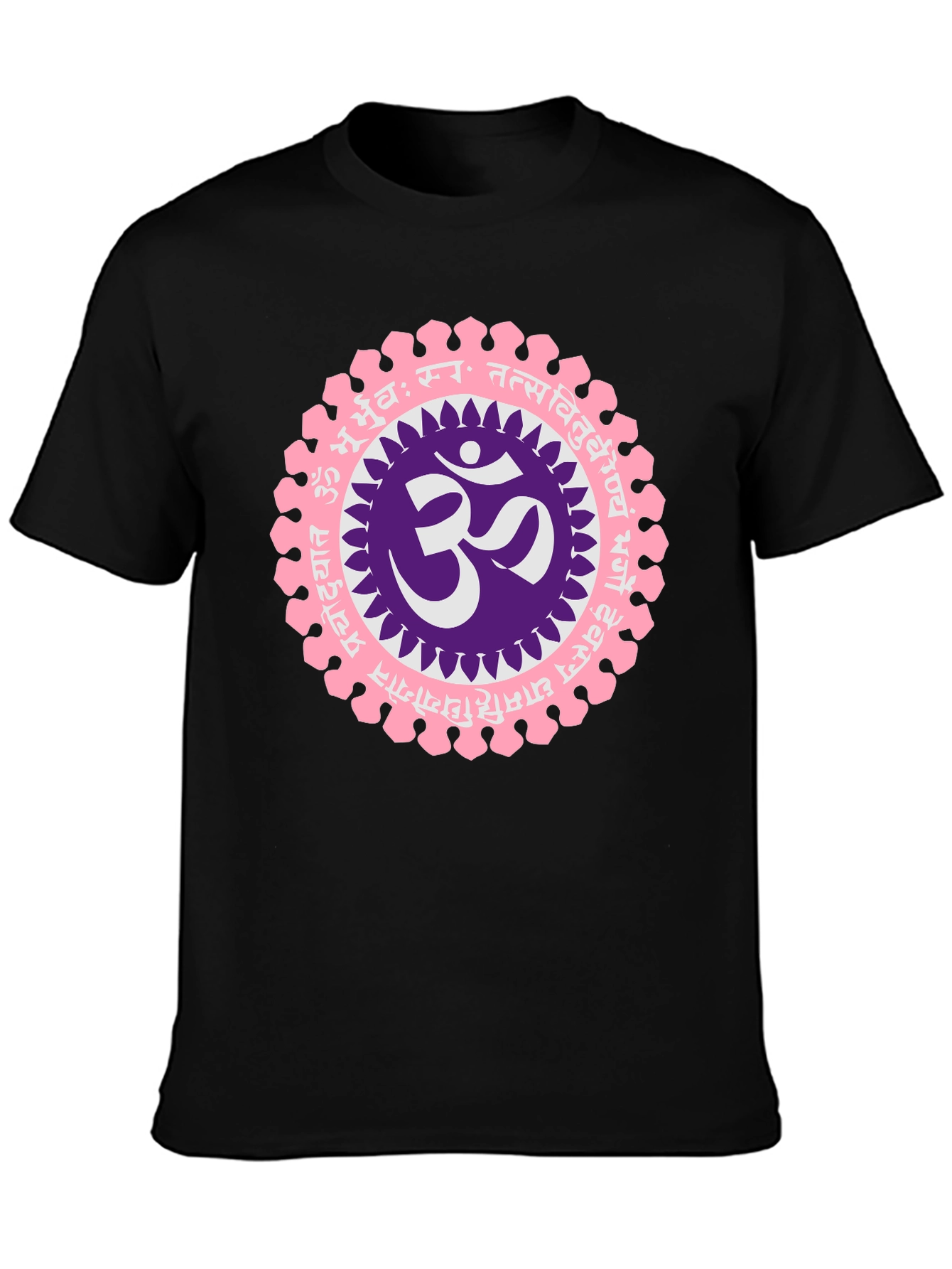 Om Mandala Graphic Black T-Shirt