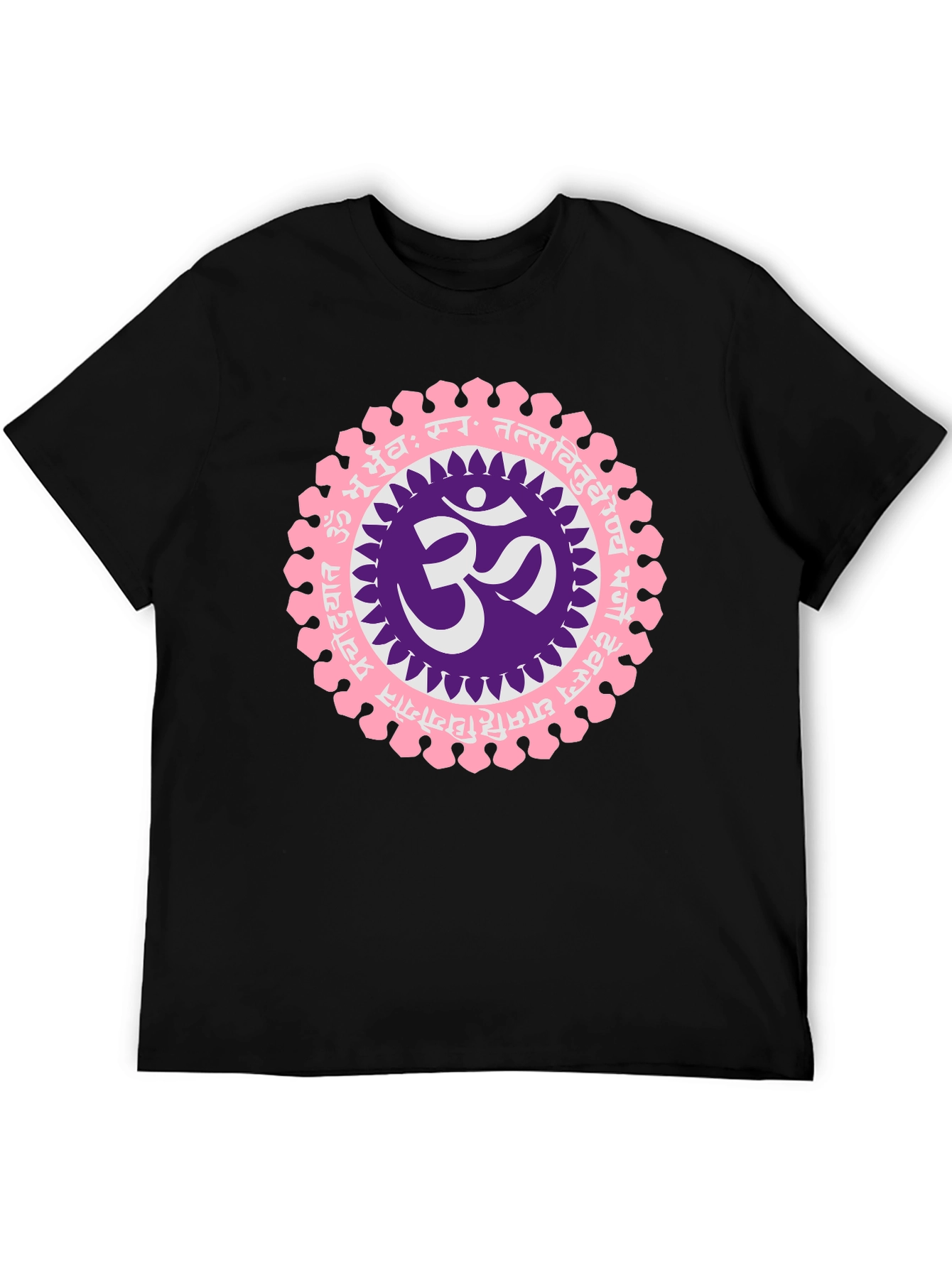 Om Mandala Graphic Black T-Shirt