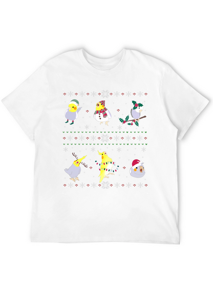 Festive Cockatiel Ugly Christmas Sweater Tee