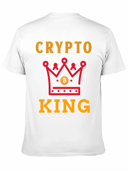 Crypto King Graphic T-Shirt - Bitcoin Crown Design