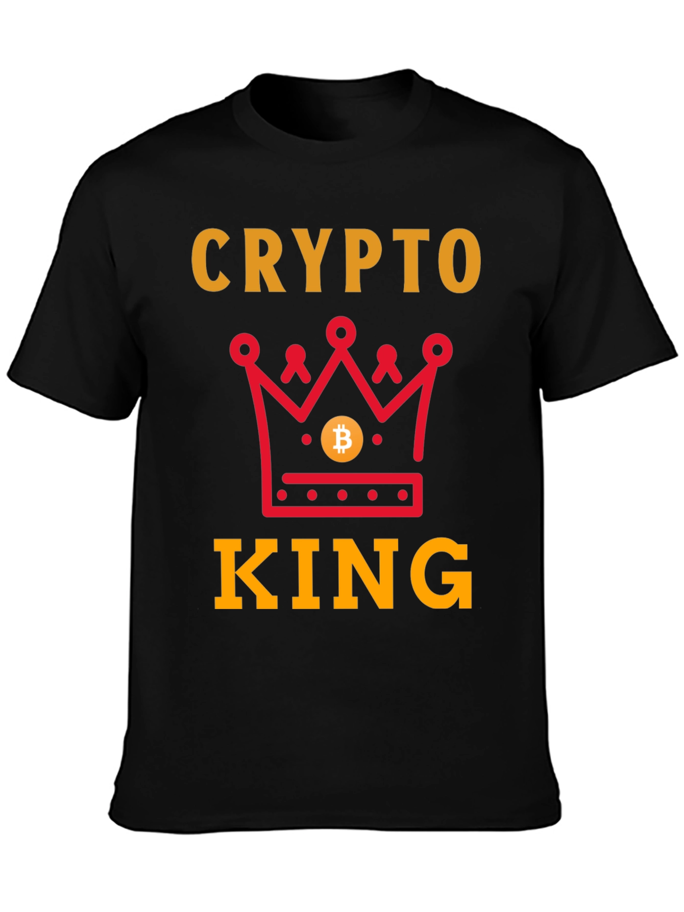 Crypto King Graphic T-Shirt - Bitcoin Crown Design