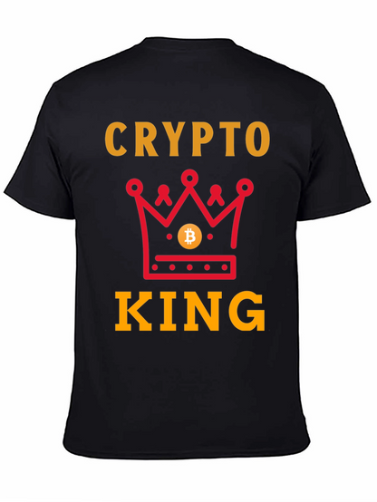 Crypto King Graphic T-Shirt - Bitcoin Crown Design