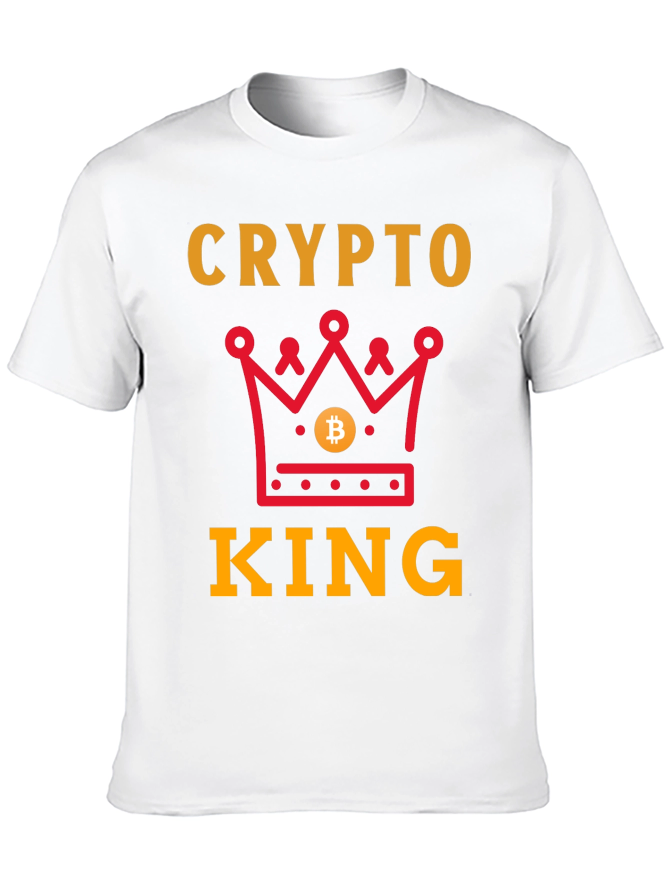 Crypto King Graphic T-Shirt - Bitcoin Crown Design