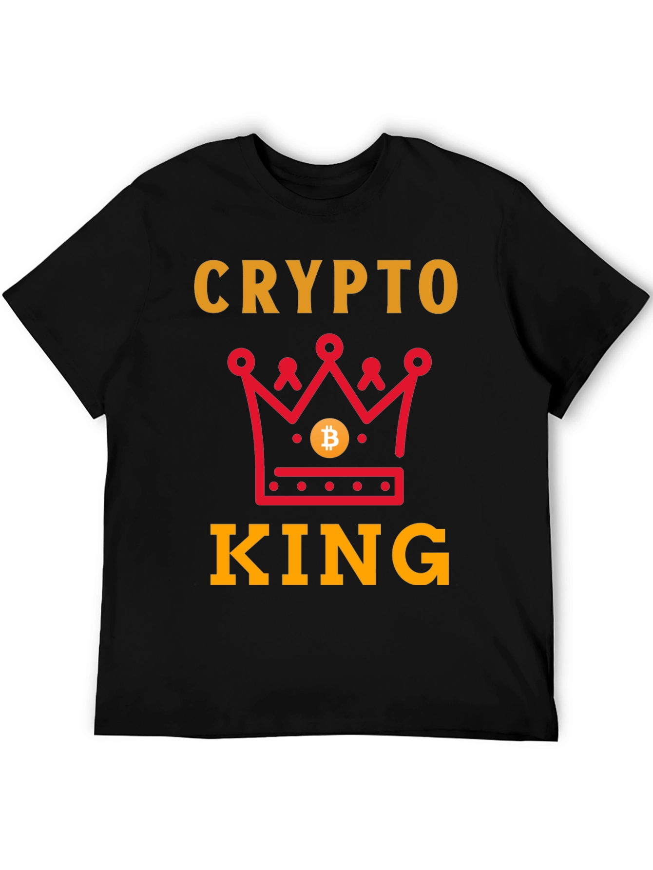Crypto King Graphic T-Shirt - Bitcoin Crown Design
