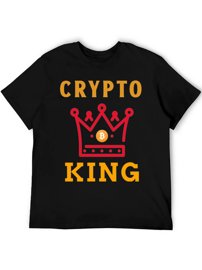 Crypto King Graphic T-Shirt - Bitcoin Crown Design