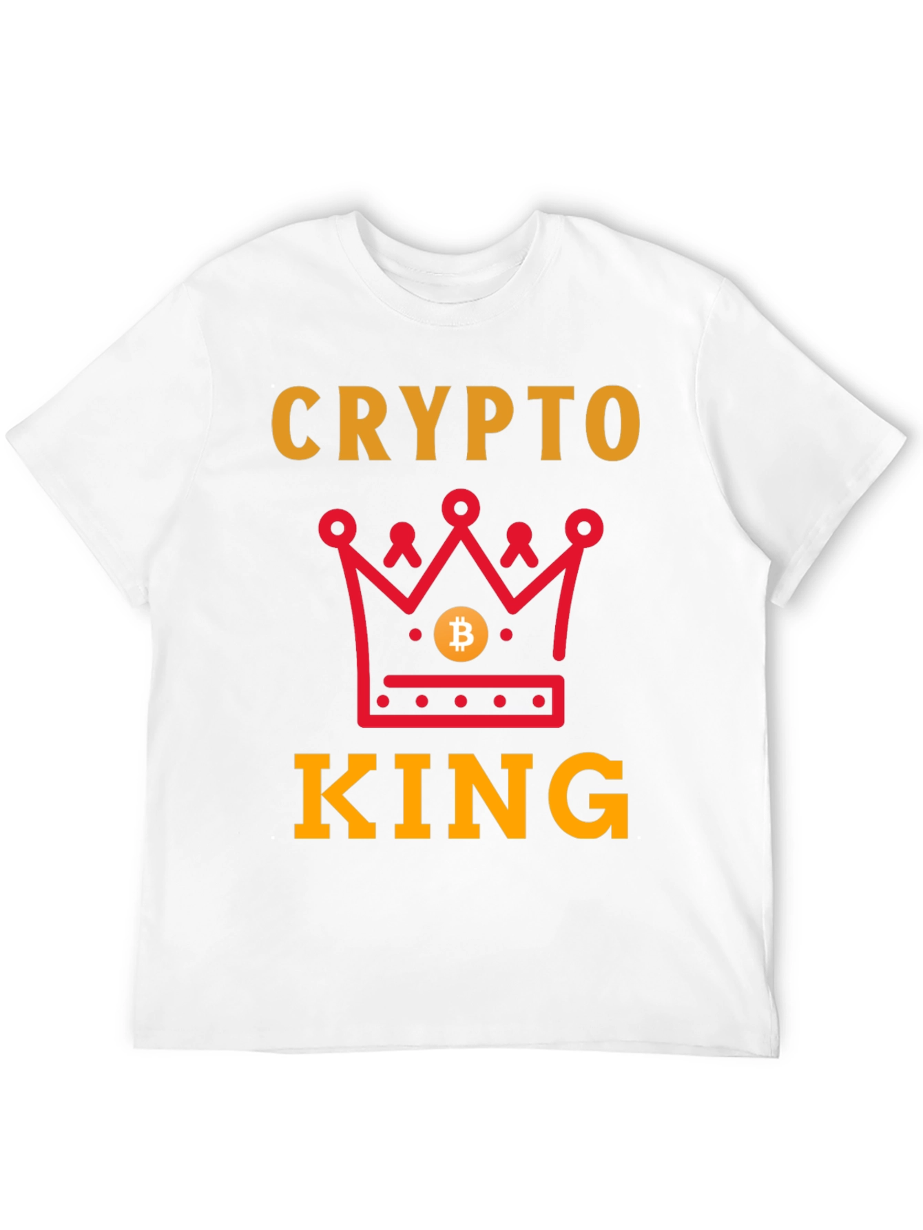 Crypto King Graphic T-Shirt - Bitcoin Crown Design