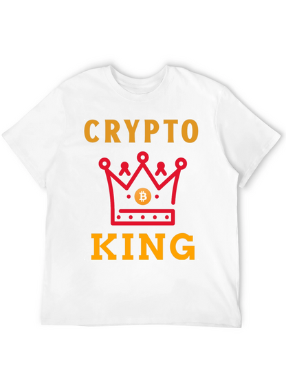 Crypto King Graphic T-Shirt - Bitcoin Crown Design