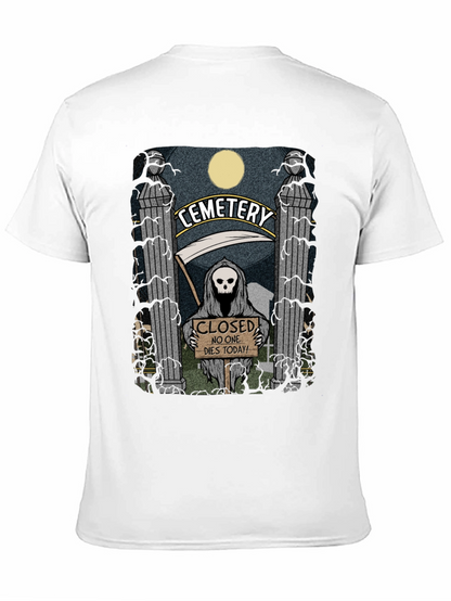 Cemetery Reaper Graphic T-Shirt - No One Dies Today