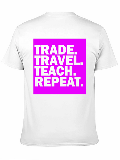 Trade Travel Teach Repeat Graphic Tee