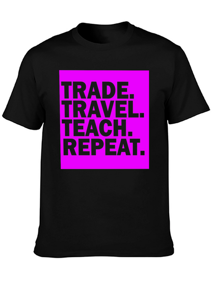 Trade Travel Teach Repeat Graphic Tee