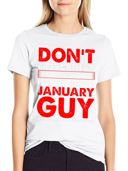 Crazy January Guy Graphic T-Shirt