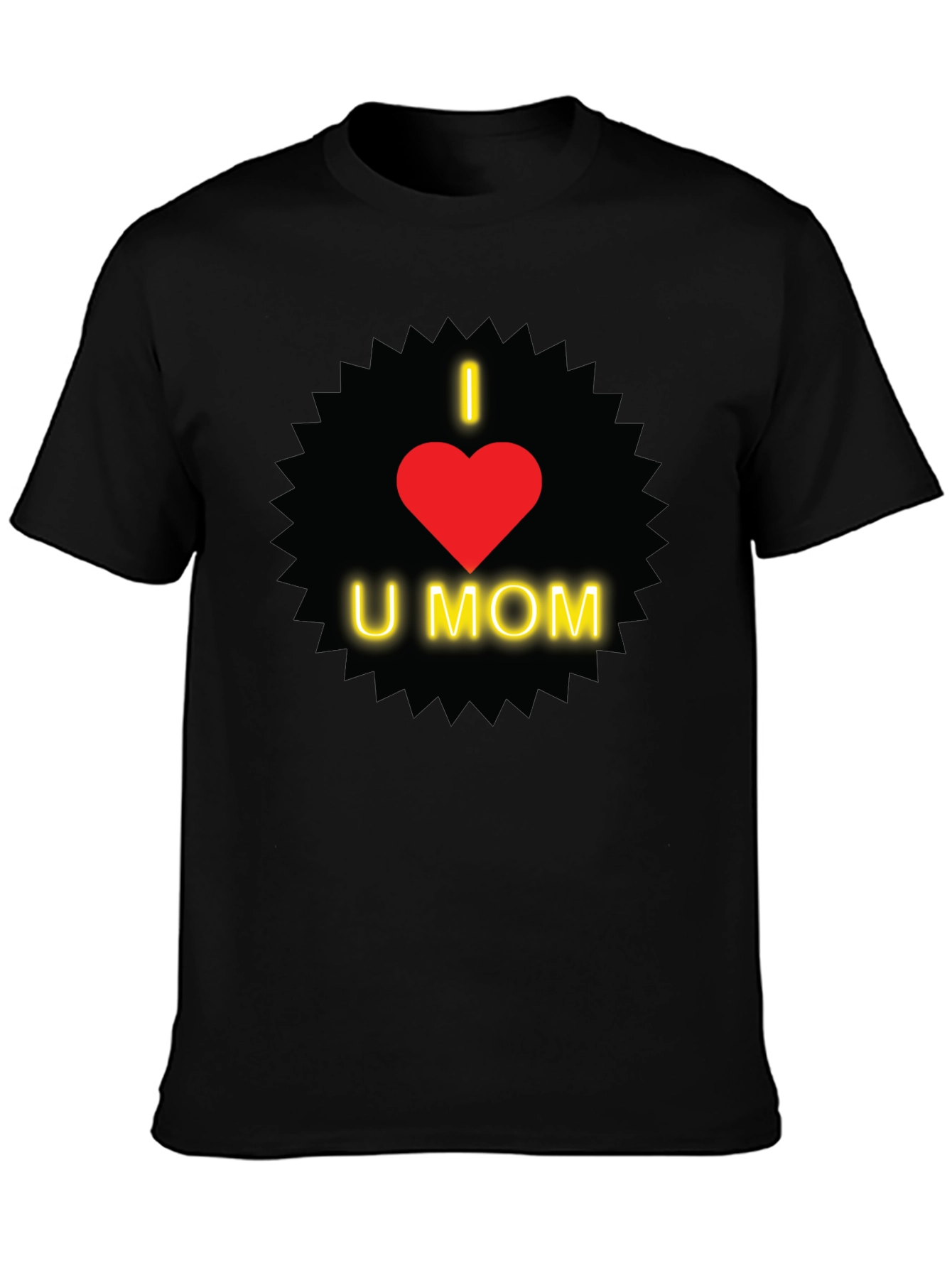 I Love You Mom T-Shirt - Heart Design