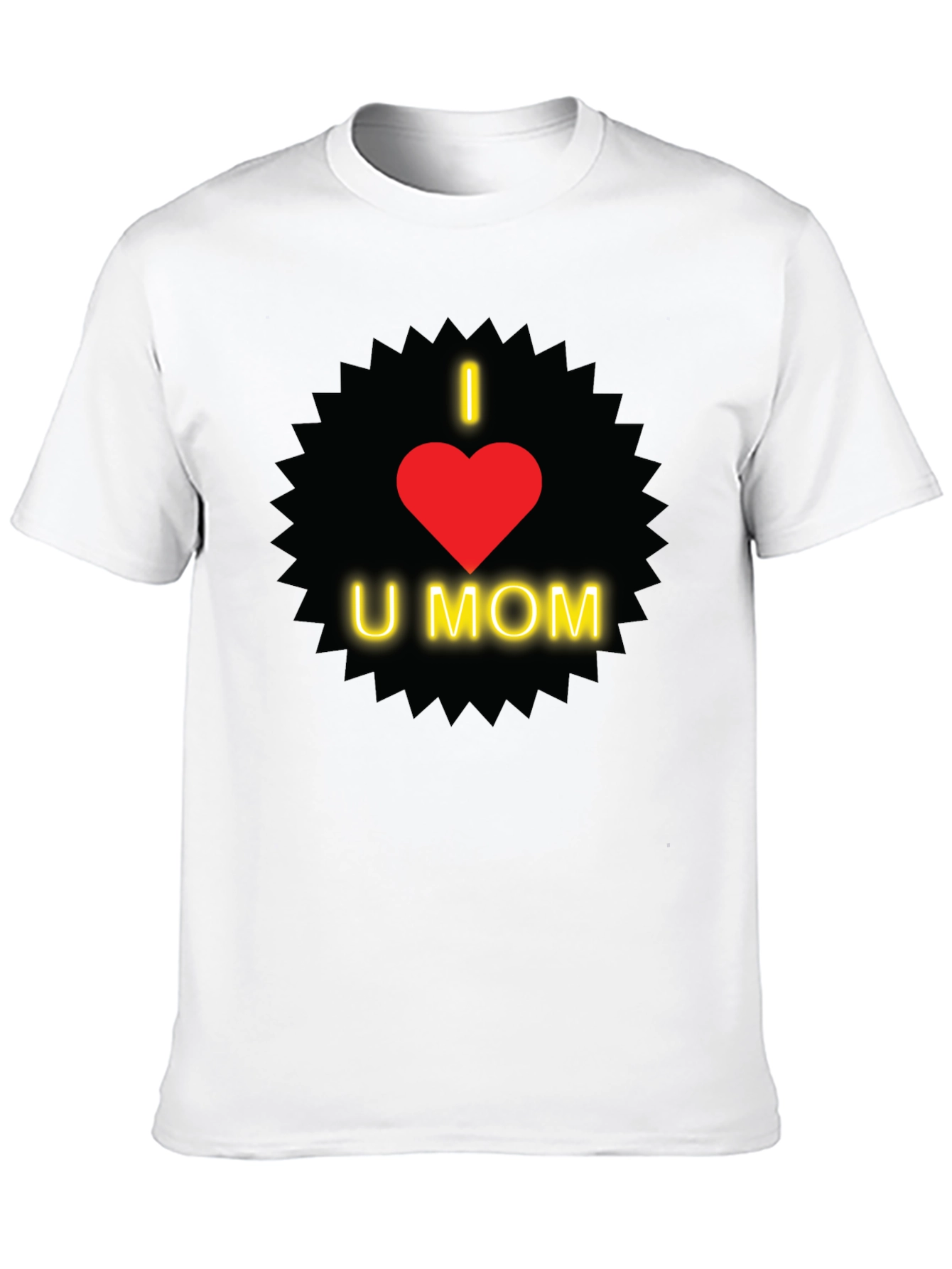 I Love You Mom T-Shirt - Heart Design