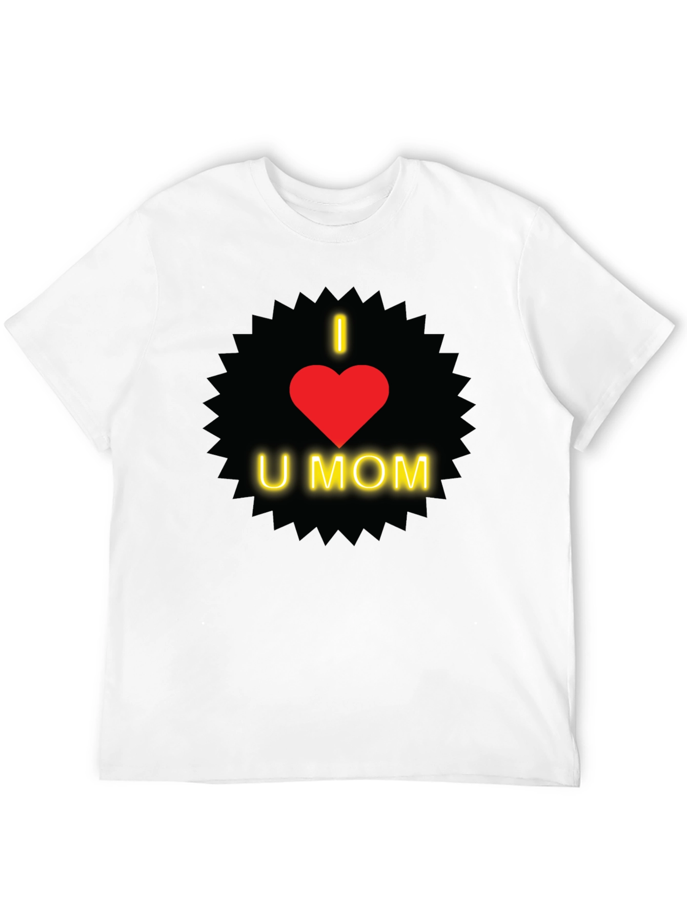 I Love You Mom T-Shirt - Heart Design