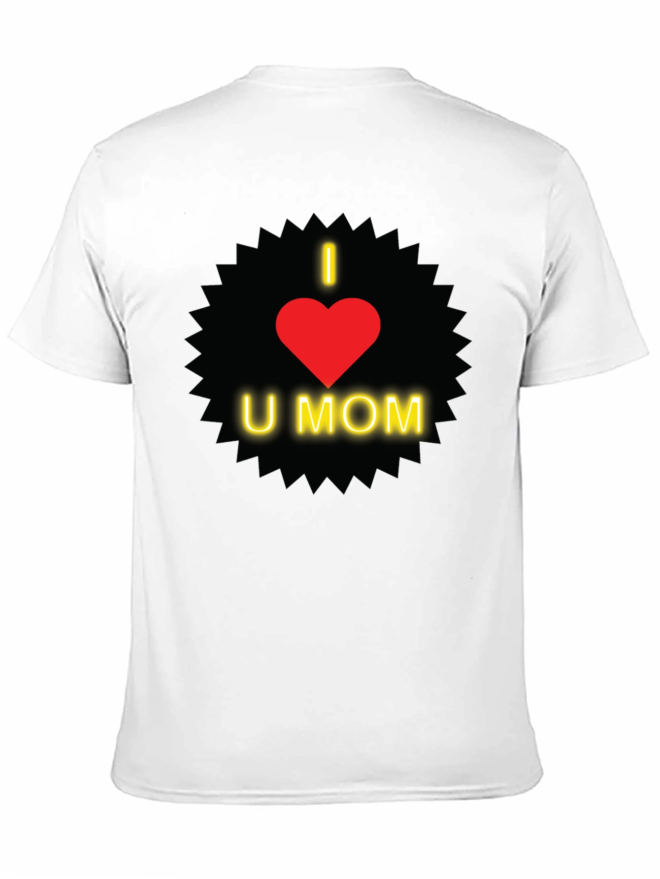 I Love You Mom T-Shirt - Heart Design