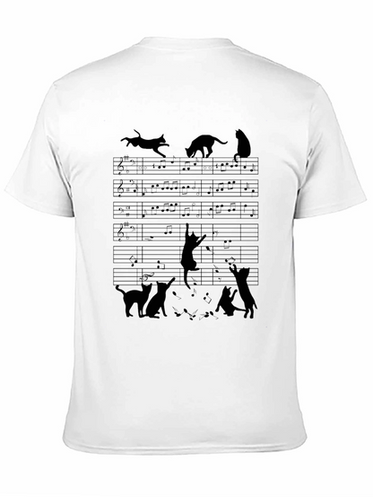 Musical Cat Silhouette T-Shirt - Unisex