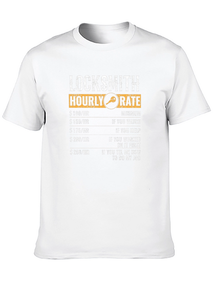 Locksmith Hourly Rate Funny Graphic Tee