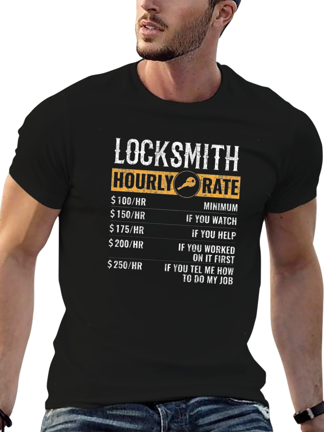 Locksmith Hourly Rate Funny Graphic Tee