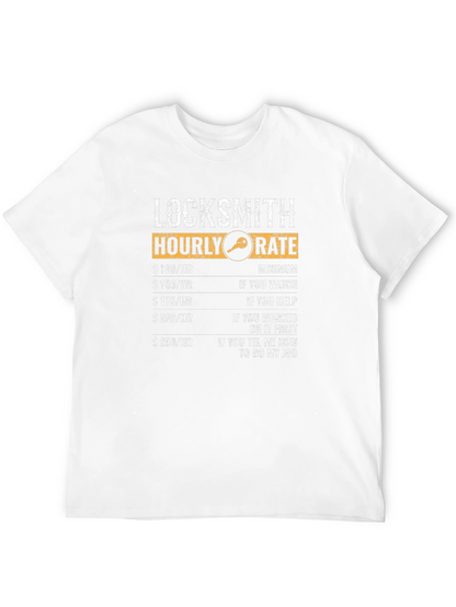 Locksmith Hourly Rate Funny Graphic Tee