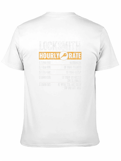 Locksmith Hourly Rate Funny Graphic Tee