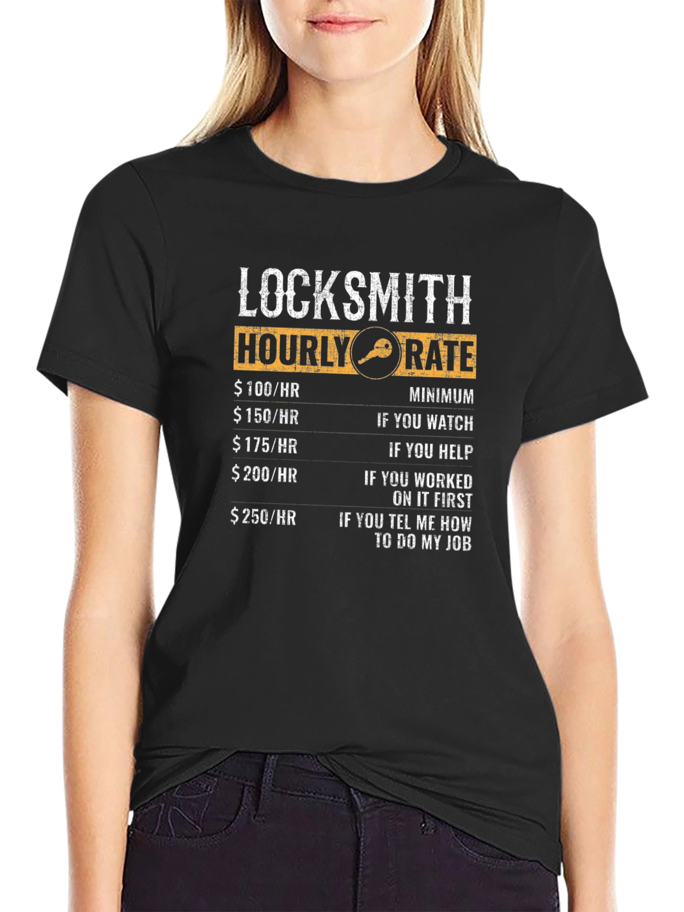 Locksmith Hourly Rate Funny Graphic Tee