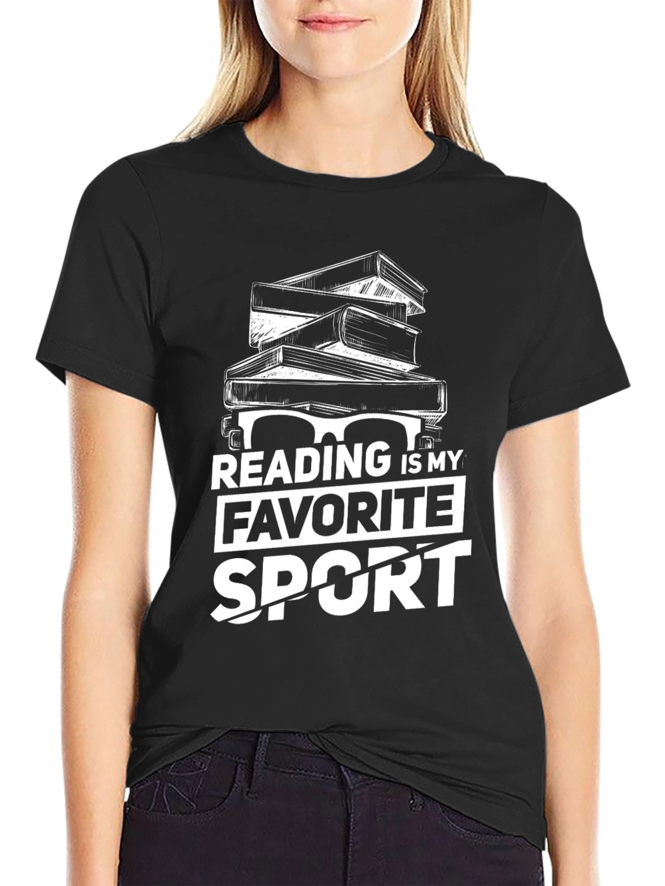 Reading is My Favorite Sport Graphic T-Shirt