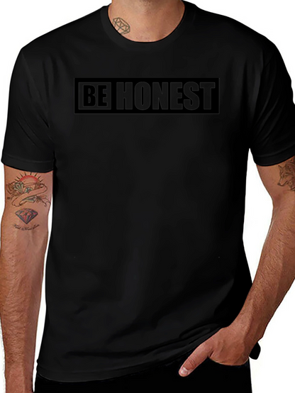 Be Honest Black Graphic Tee | Mens Casual T-Shirt