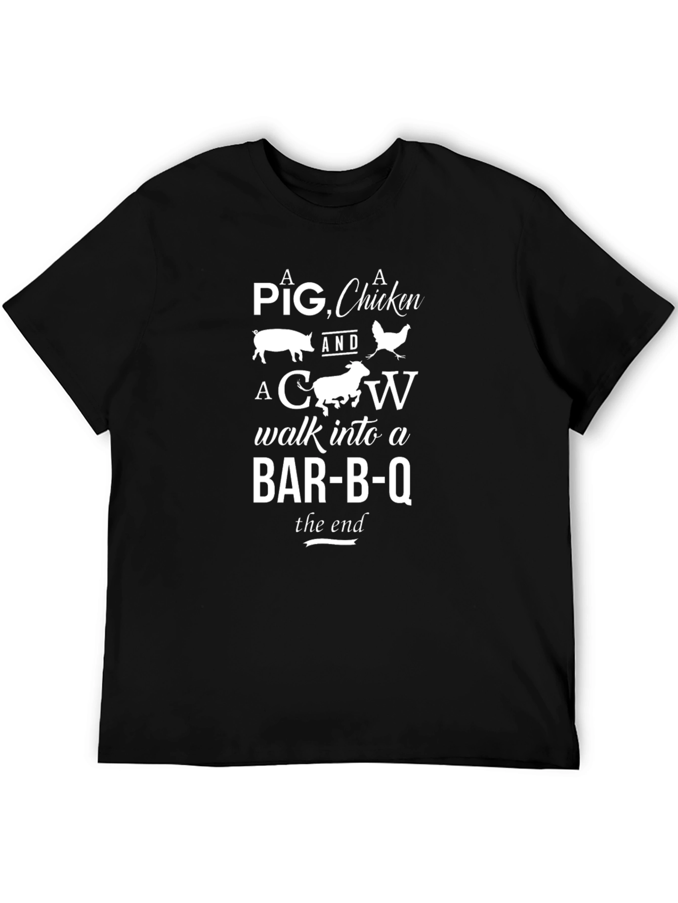 Pig Chicken Cow BBQ T-Shirt Funny Grill Humor