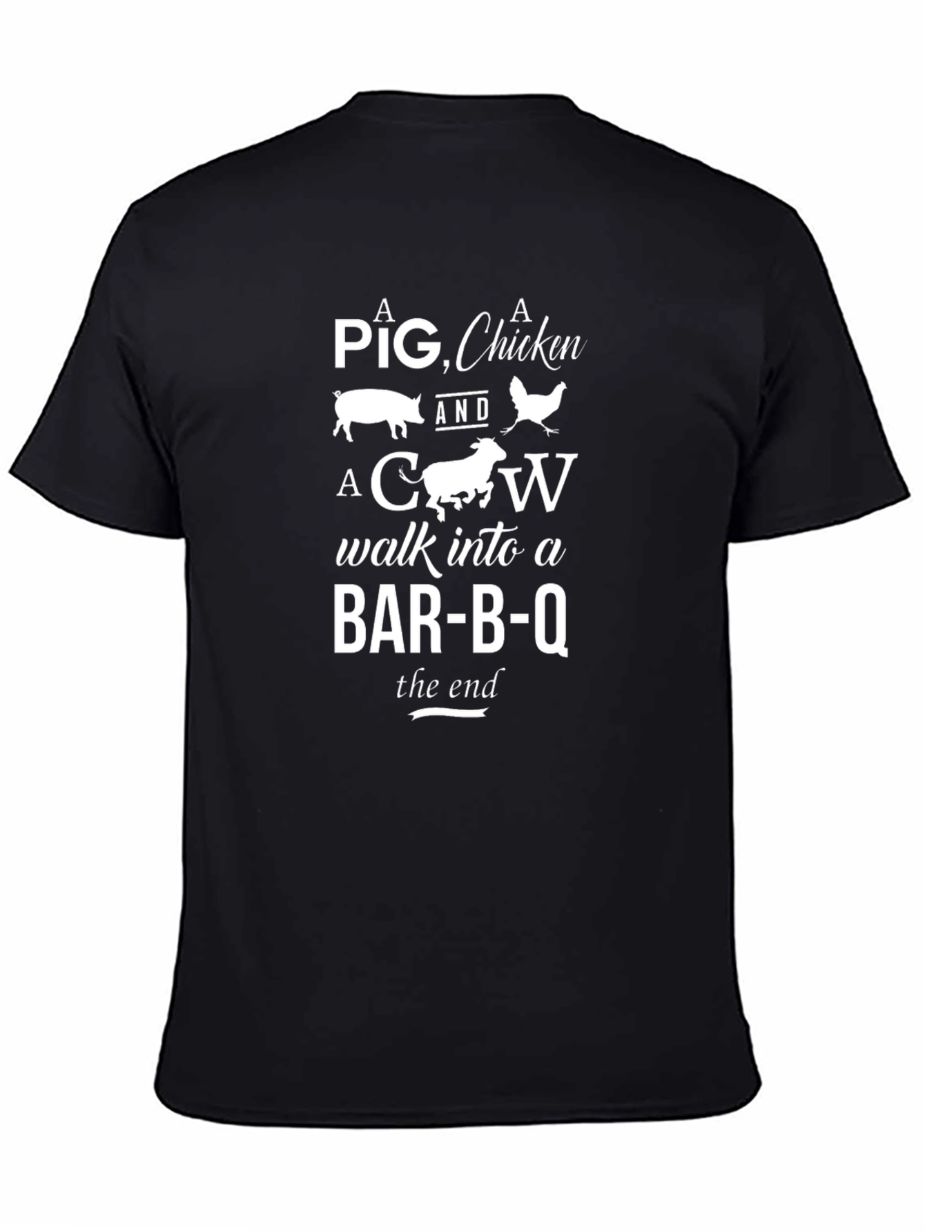 Pig Chicken Cow BBQ T-Shirt Funny Grill Humor