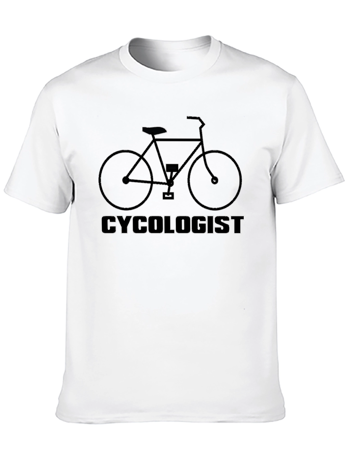 Cycologist Black T-Shirt: Funny Bicycle Graphic Tee