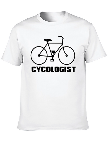 Cycologist Black T-Shirt: Funny Bicycle Graphic Tee