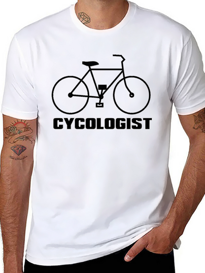 Cycologist Black T-Shirt: Funny Bicycle Graphic Tee